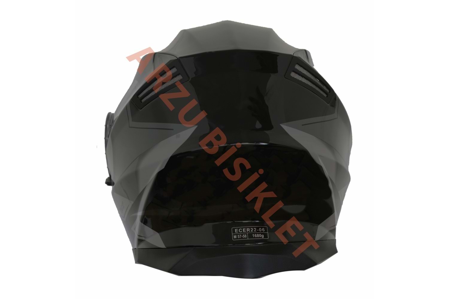 BLACKLION - ÇENE AÇILIR VİZÖRLÜ KASK [LION-160E] [SİYAH-GRİ] [S]