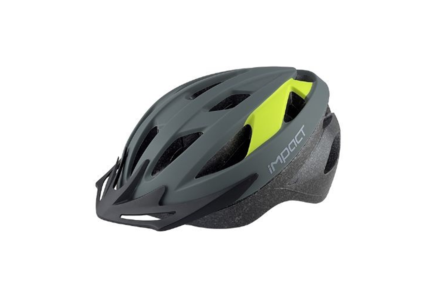 İMPACT Kask - IMPACT, VERNION, Işıklı, Füme-Lime, M Yetişkin