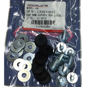 KAPORTA CİVATASI + LASTİK PUL + PUL YILDIZ BAŞLI