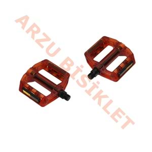 MTB PEDAL BİLYALI [ŞEFFAF] [110MM-100MM] - KIRMIZI
