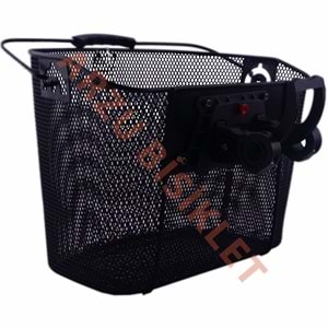 26 MTB ÖN SEPET DEMİR SİYAH [KIZAKLI]