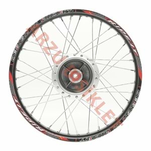 1.20 x 17 TELLİ JANT KOMPLE ÖN [KAMPANA FREN MODELİ] [SİYAH JANT - GRİ GÖBEK - KROM TEL] CG