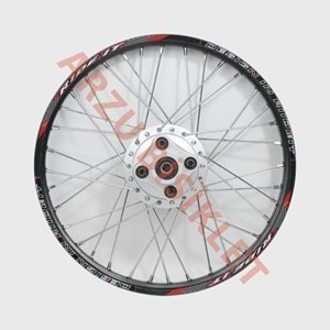 1.20 x 19 TELLİ JANT KOMPLE ARKA [SİYAH JANT - GRİ GÖBEK - KROM TEL] CG