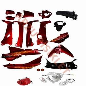 MONERO CUP 100 KALİPSO KAPORTA SETİ KIRMIZI FAR - STOP DAHİL