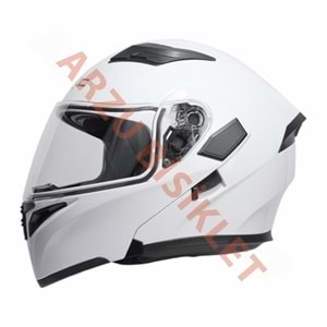 KC - ÇENE AÇILIR VİZÖRLÜ KASK [KC902] [BEYAZ] [L]