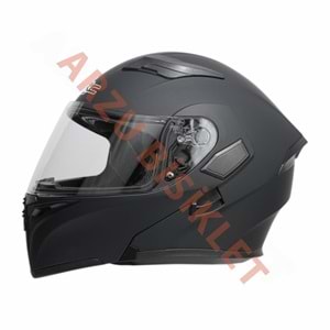 KC - ÇENE AÇILIR VİZÖRLÜ KASK [KC902] [MAT SİYAH] [L]