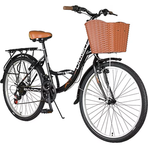 DAAFU CİTY 200 BAYAN 24 JANT V FREN BİSİKLET (SİYAH)