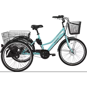 BİSAN E - PORTER 24 JANT ÜÇ TEKERLEKLİ ELEKRTİRİKLİ BİSİKLET (MAVİ)