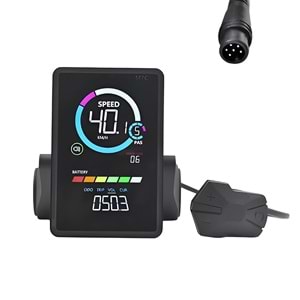 E-Bike Ekran - M7C-2 Ekran, 6 Pin, Renkli, RKS Uy.