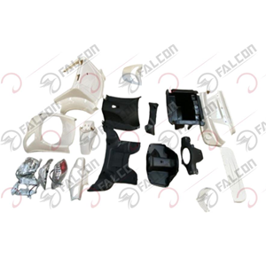 FALCON 3 TEKERLEKLİ E - BİKE KAPORTA SETİ BEYAZ ( FAR STOP DAHİL ) TEK KİŞİLİK