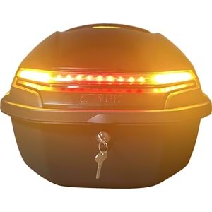 BGC MOTORSİKLET ARKA ÇANTA STOP IŞIKLI SİYAH