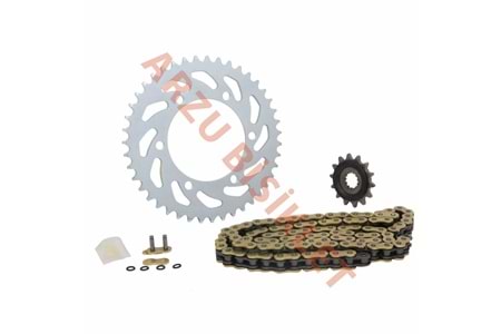 O RİNGLİ ZİNCİR DİŞLİ SET [14T/43T] [520H x 112L] YAMAHA R25 MT25 - SFR