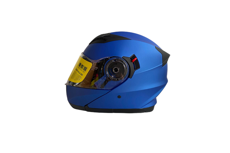 BGC KASK ÇENE AÇILIR MODEL MAT MAVİ