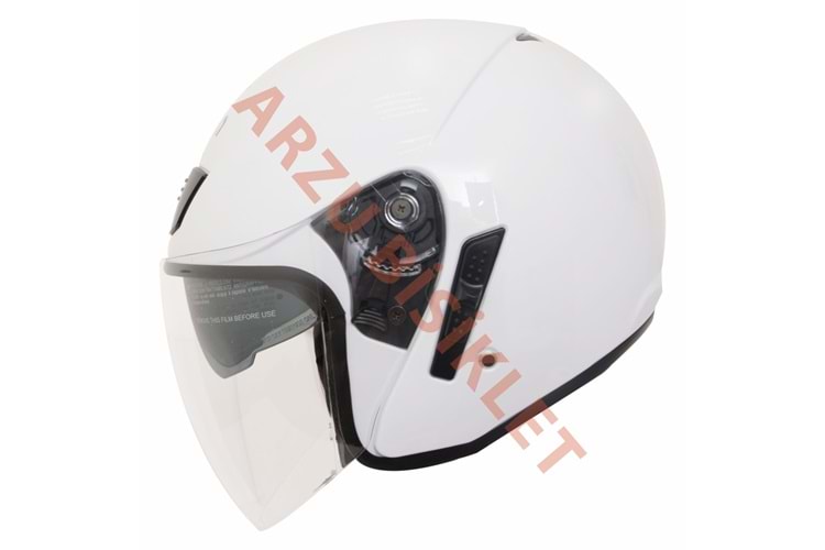 BEON ÇENESİZ VİZÖRLÜ KASK BEYAZ S BEDEN