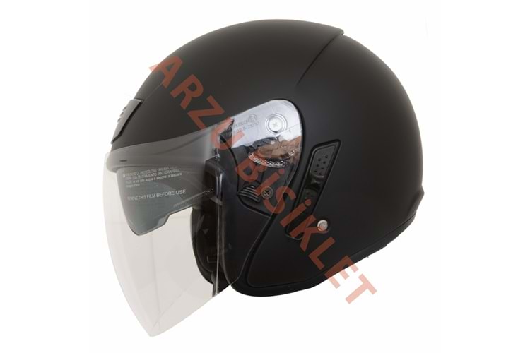 BEON ÇENESİZ VİZÖRLÜ KASK MAT SİYAH L BEDEN