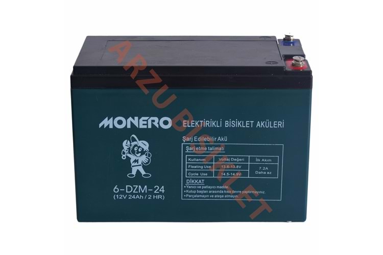 12V-24 AMPER [YATIK] [185*105*130 mm] E-BIKE AKÜ - MONERO