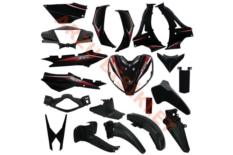 KAPORTA SET KOMPLE [SİYAH] KUBA EGE