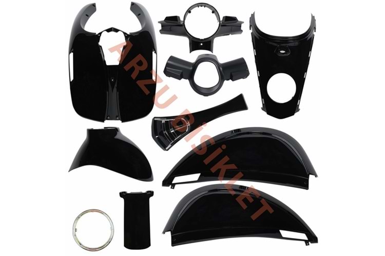 KAPORTA SET [BOYALI AKSAM] [SİYAH] - KUBA BLUEBERRY