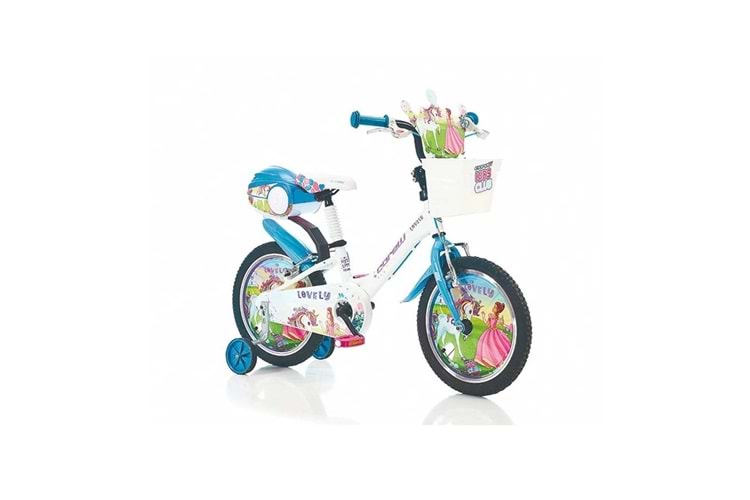 CORELLİ LOVELY KIZ 16 JANT V FREN BİSİKLET (BEYAZ - MAVİ)