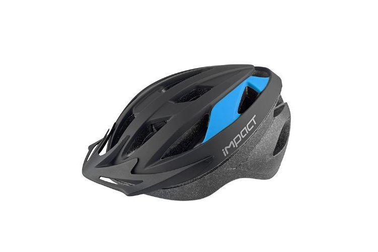 İMPACT Kask - IMPACT, VERNION, Işıklı, Siyah-Mavi, L Yetişkin