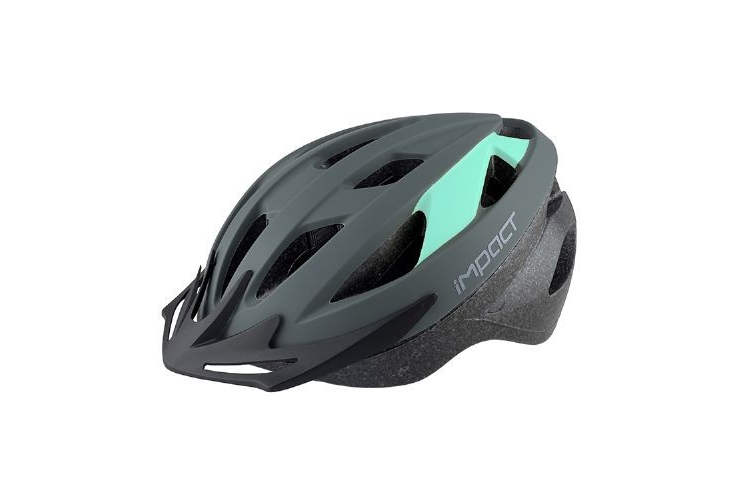 İMPACT Kask - IMPACT VERNION, Işıklı, Siyah-Açık Mavi, M Yetişkin