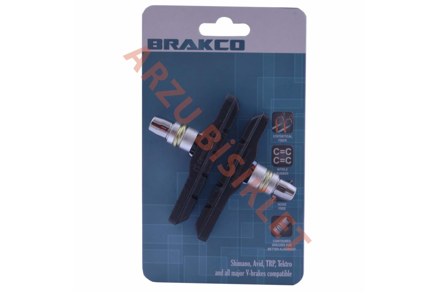 V BRAKE FREN PABUCU - ASİMETRİK [72 mm] BRAKCO TAIWAN