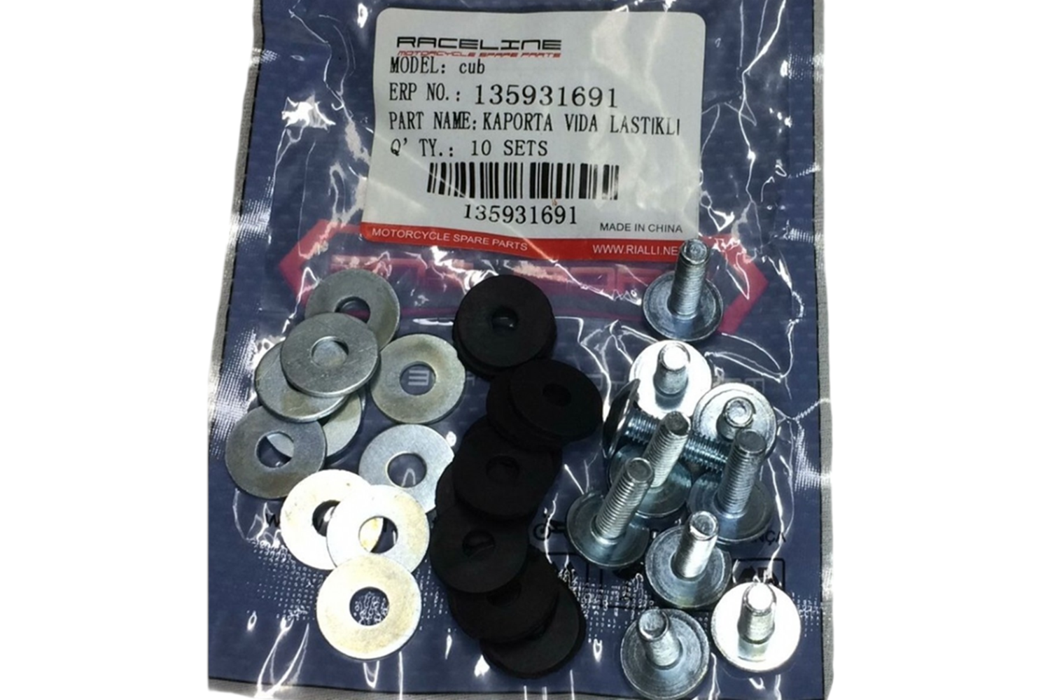 KAPORTA CİVATASI + LASTİK PUL + PUL YILDIZ BAŞLI