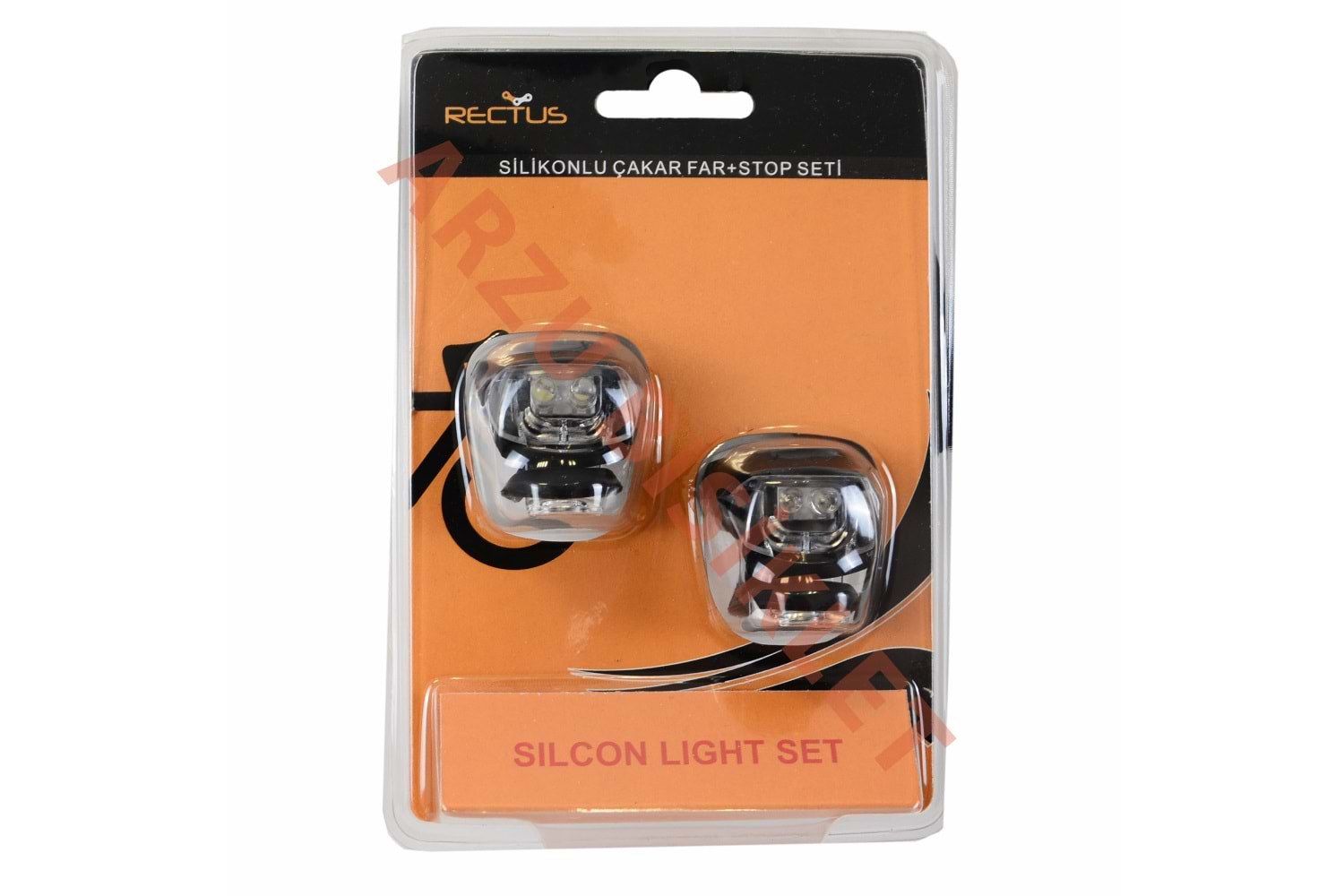 SİLİKONLU ÇAKAR FAR+STOP SETİ - LED'Lİ [PİL DAHİL] RCTS-762-2