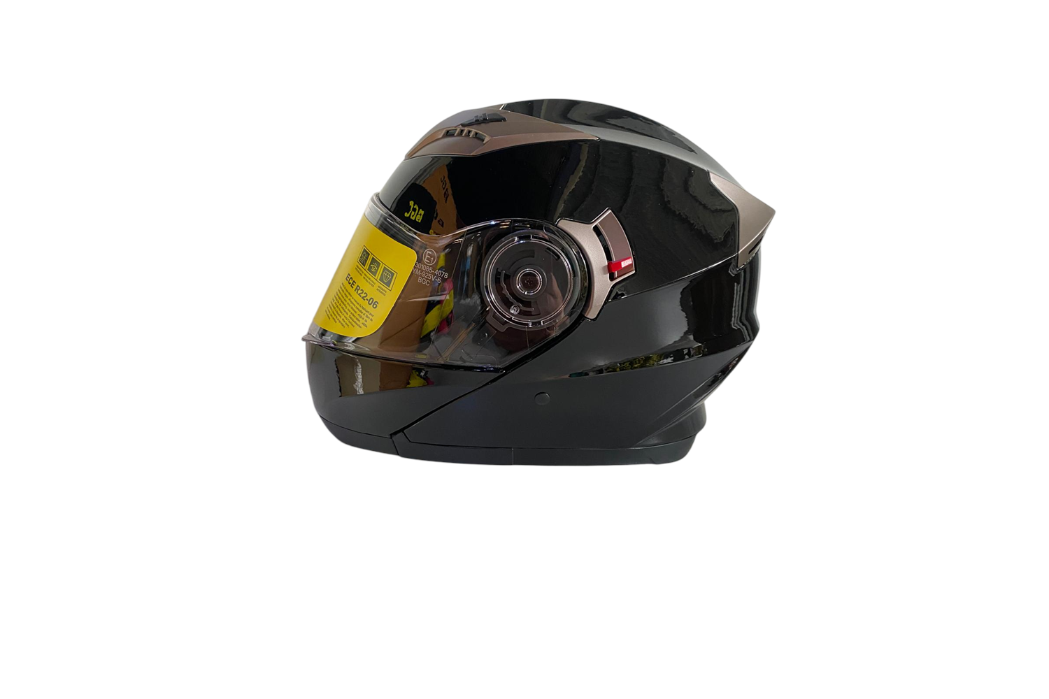 BGC KASK ÇENE AÇILIR MODEL PARLAK SİYAH