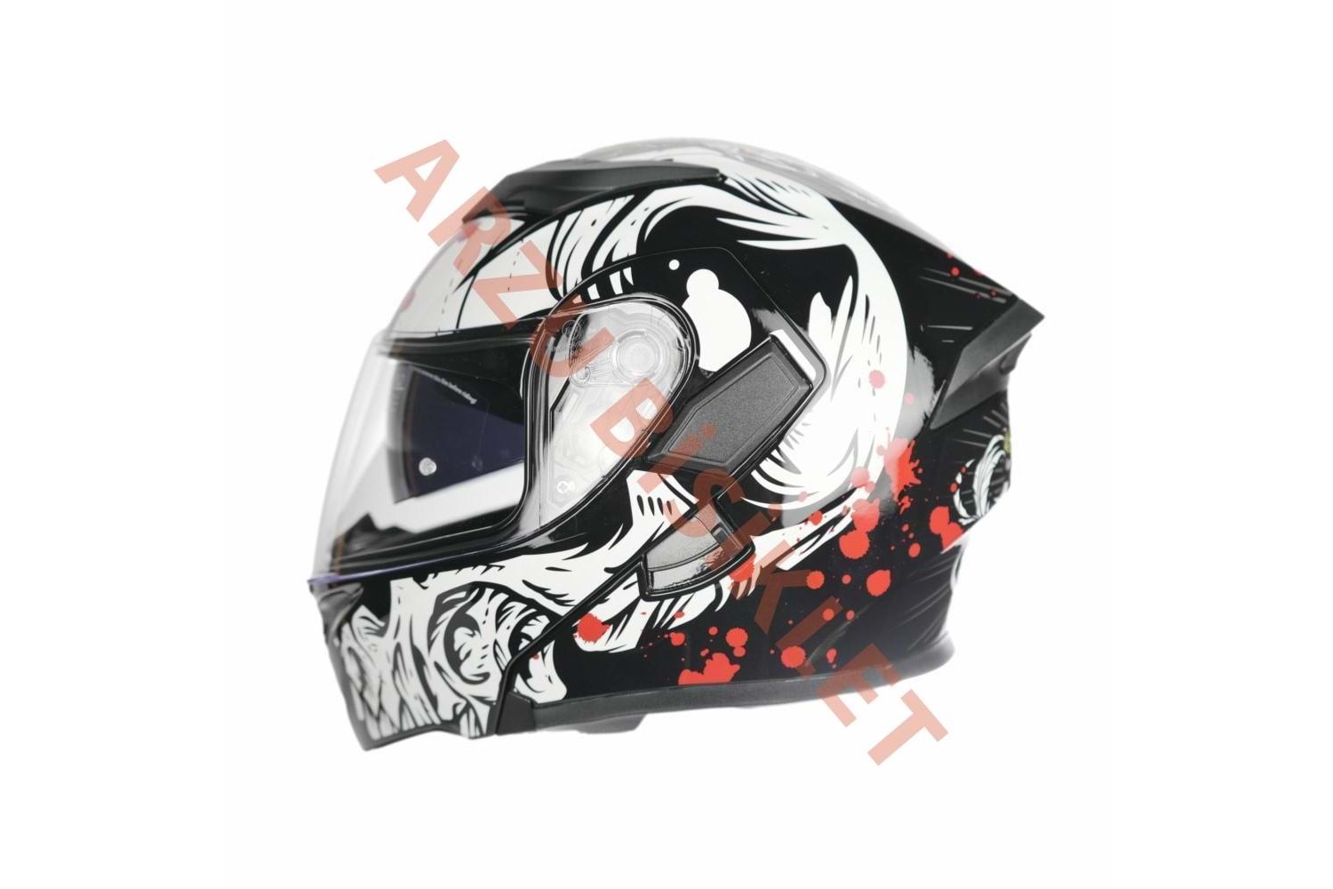 KC - ÇENE AÇILIR VİZÖRLÜ KASK [KC902] [KURU KAFA] [M]