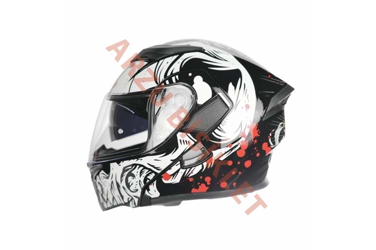 KC - ÇENE AÇILIR VİZÖRLÜ KASK [KC902] [KURU KAFA] [M]