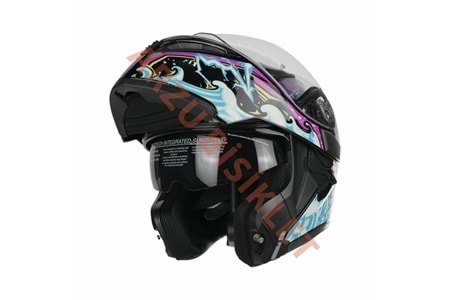 KC - ÇENE AÇILIR VİZÖRLÜ KASK [KC902] [BIG MONSTER] [XL]