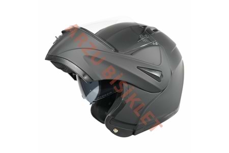 VRT - ÇENE AÇILIR VİZÖRLÜ KASK [MD-808] [MAT SİYAH] [S]