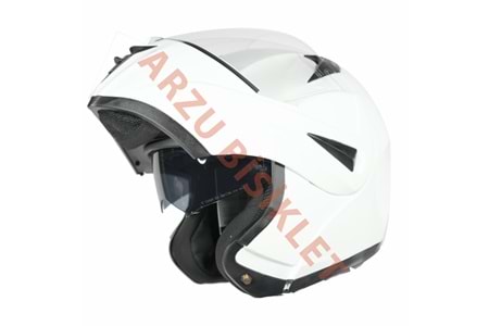 VRT - ÇENE AÇILIR VİZÖRLÜ KASK [MD-808] [BEYAZ] [XL]