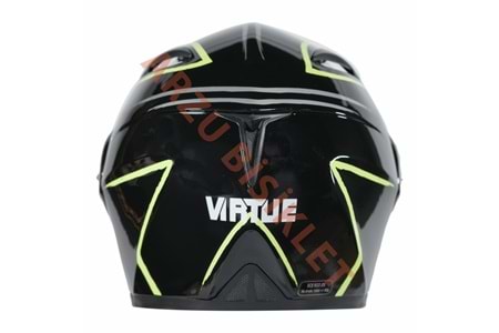 VRT - ÇENE AÇILIR VİZÖRLÜ KASK [MD-808] [SİYAH - SARI] [M]