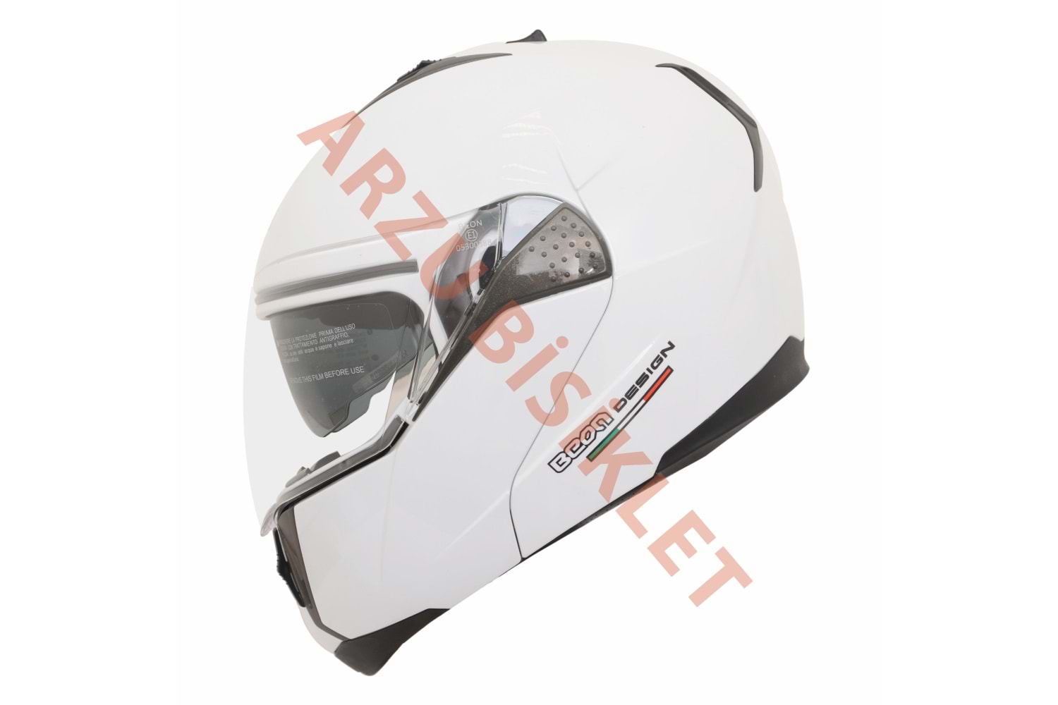 BEON ÇENE AÇILIR VİZÖRLÜ KASK BEYAZ XL BEDEN