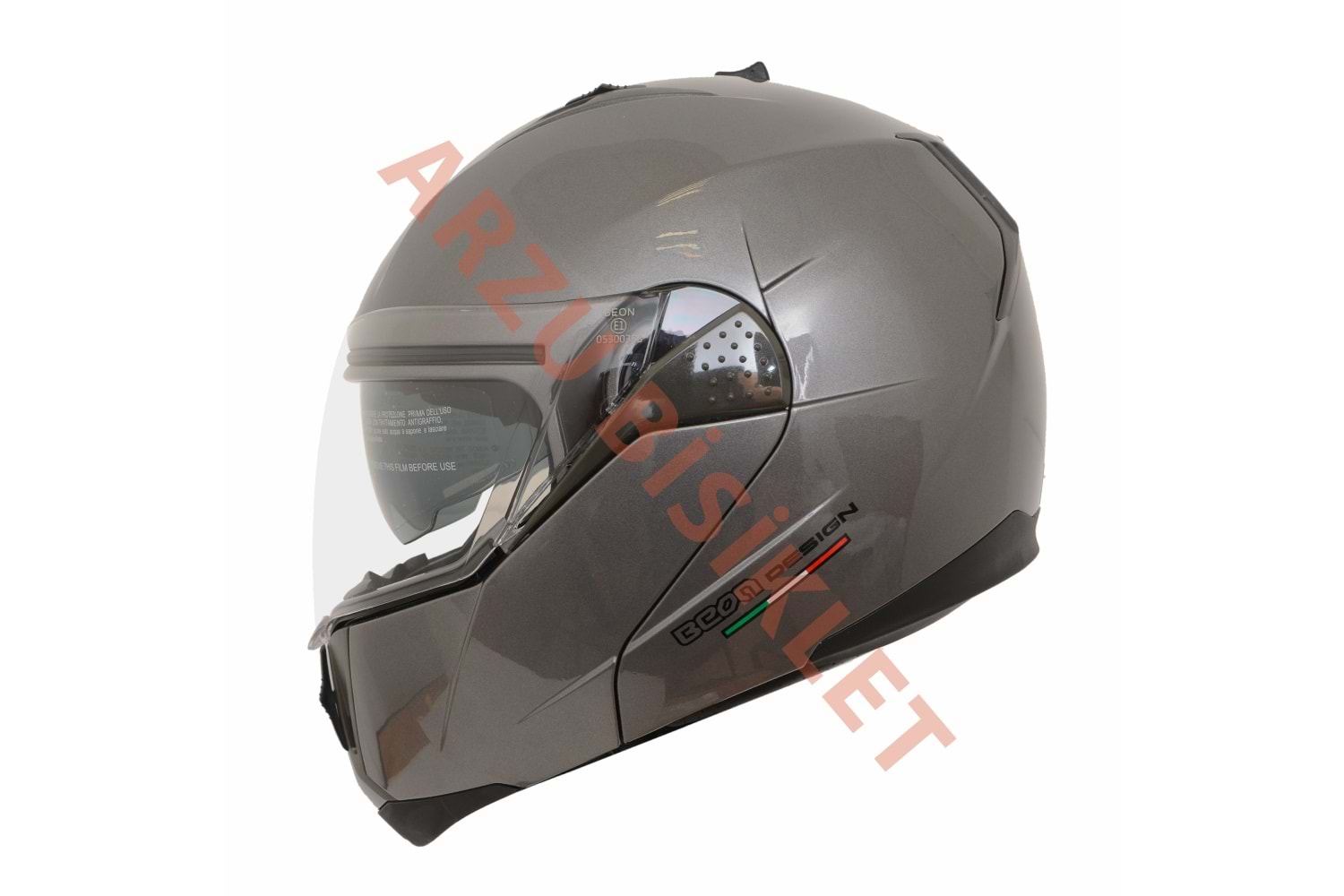 BEON ÇENE AÇILIR VİZÖRLÜ KASK GRİ XL BEDEN