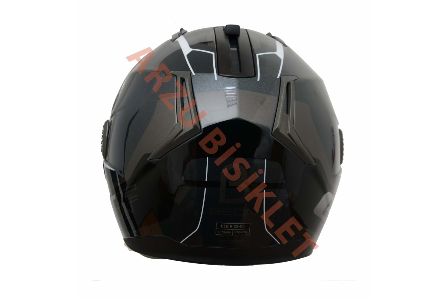 BEON- ÇENE AÇILIR VİZÖRLÜ KASK [B700] [GRİ-SİYAH] [B-SHOCK] [XL]