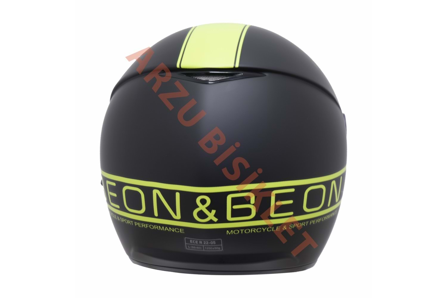 BEON-ÇENESİZ VİZÖRLÜ YAZLIK KASK [B217] [MAT SİYAH - SARI] [L]