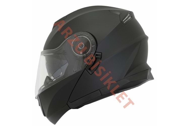 BLACKLION - ÇENE AÇILIR VİZÖRLÜ KASK [LION-160E] [MAT SİYAH] [M]