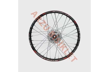 1.20 x 17 TELLİ JANT KOMPLE ÖN [DİSK FREN MODELİ] [SİYAH JANT - GRİ GÖBEK - KROM TEL] CG