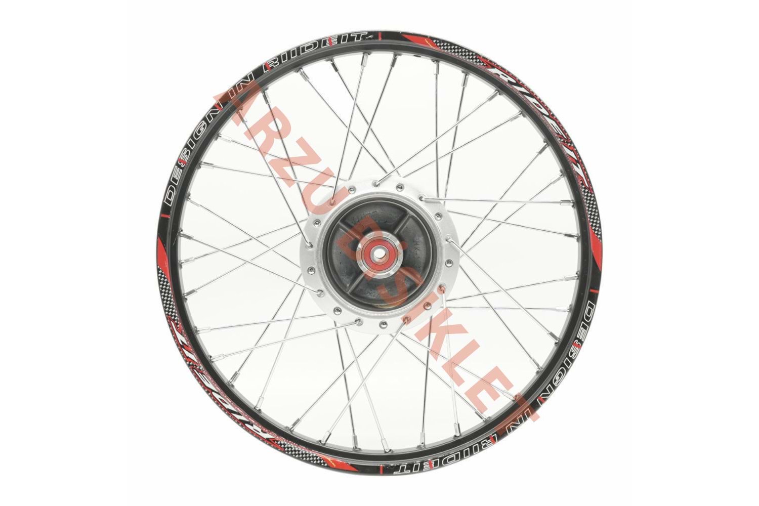 1.20 x 17 TELLİ JANT KOMPLE ÖN [KAMPANA FREN MODELİ] [SİYAH JANT - GRİ GÖBEK - KROM TEL] CG