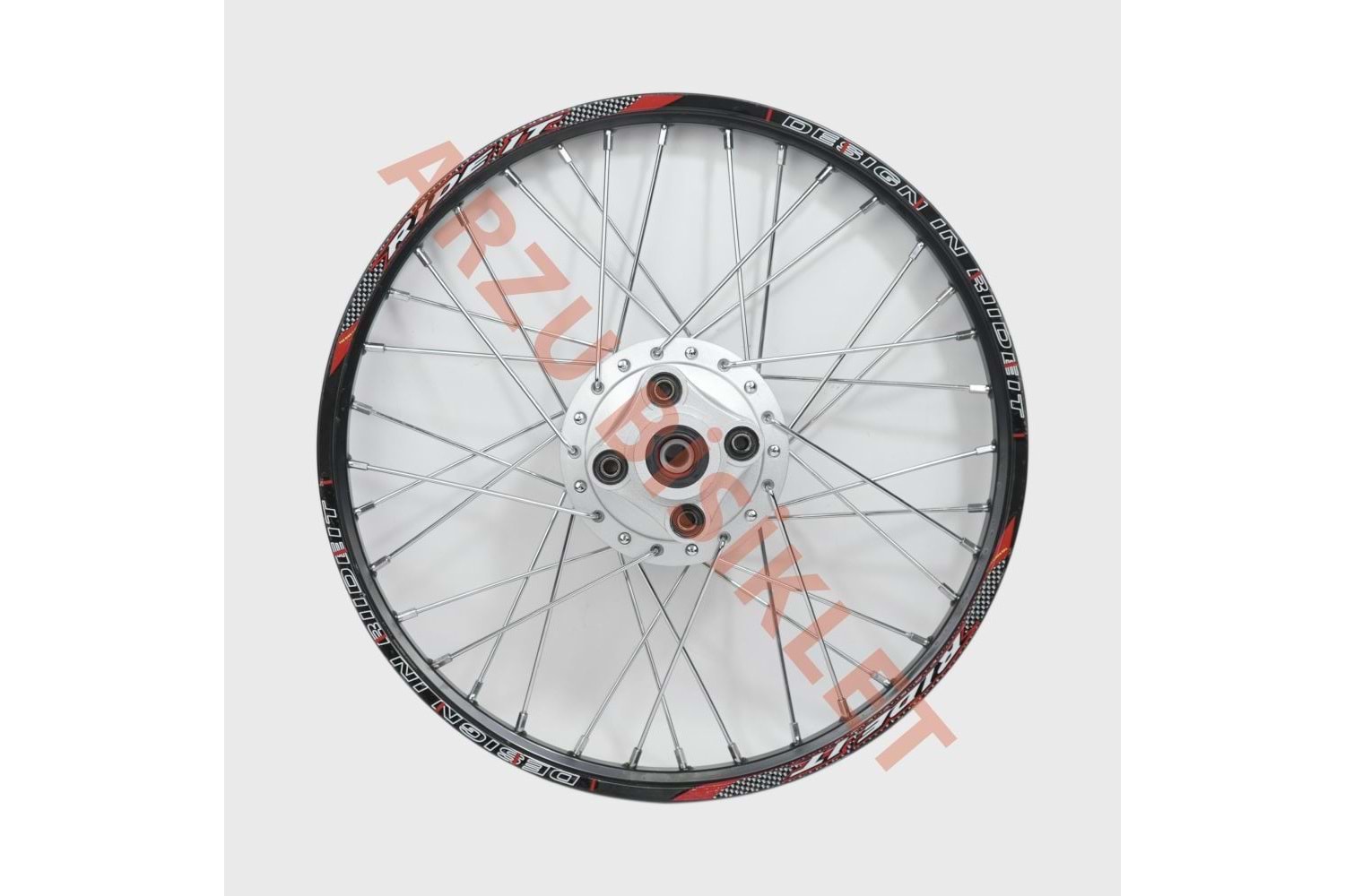 1.20 x 19 TELLİ JANT KOMPLE ARKA [SİYAH JANT - GRİ GÖBEK - KROM TEL] CG