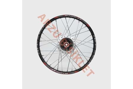 1.20 x 19 TELLİ JANT KOMPLE ARKA [SİYAH JANT - GRİ GÖBEK - KROM TEL] CG