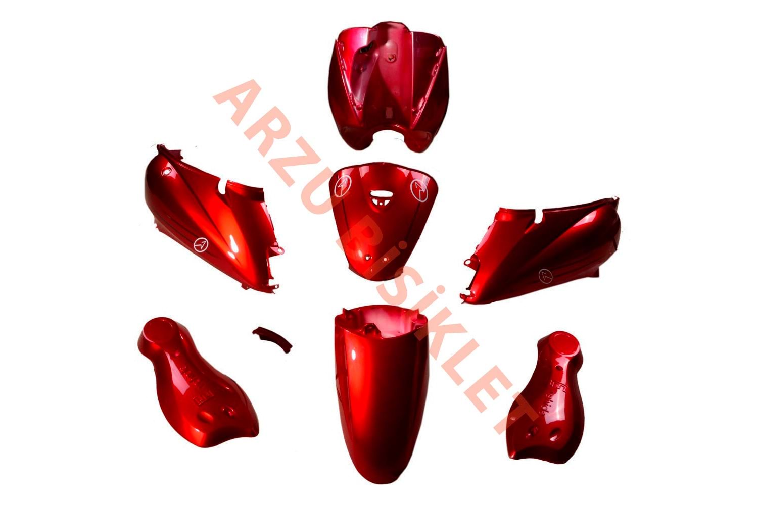 MONERO TUDEY MODELİ E BİKE KIRMIZI KAPORTA SET