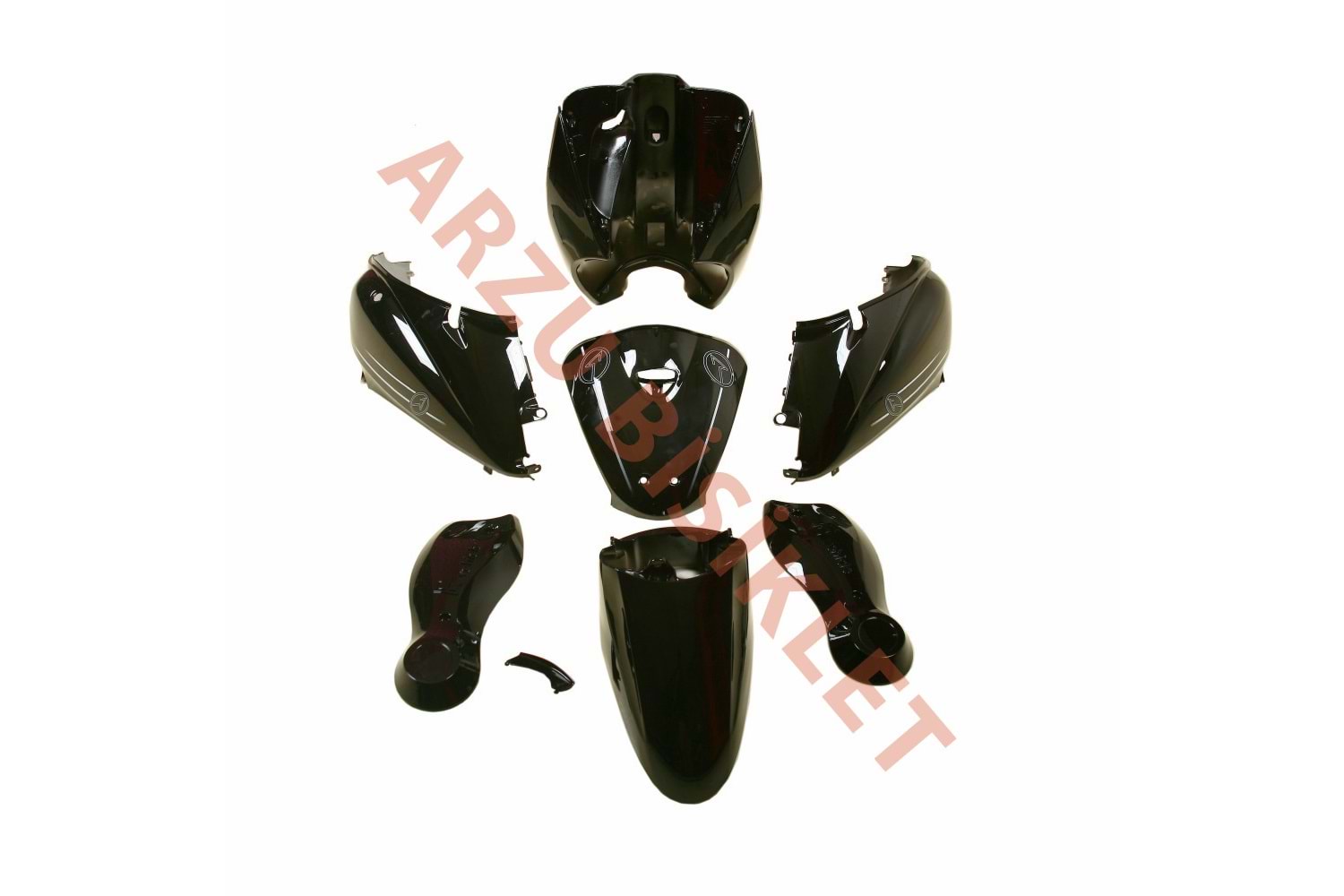 MONERO TUDEY MODELİ E BİKE SİYAH KAPORTA SET