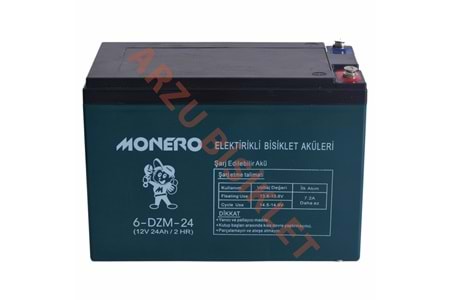 12V-24 AMPER [YATIK] [185*105*130 mm] E-BIKE AKÜ - MONERO