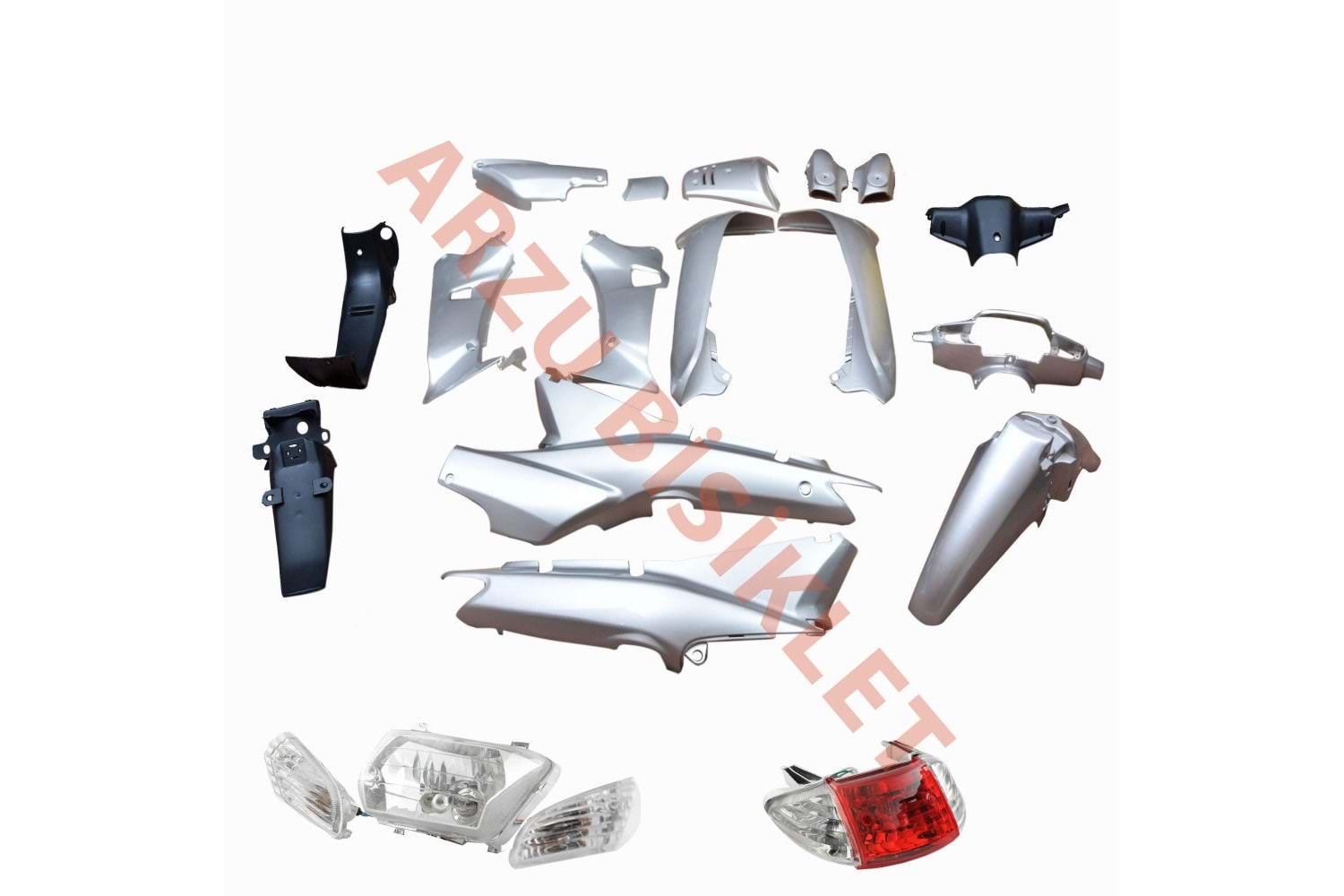 MONERO CUP 100 LİFAN KAPORTA SETİ GRİ FAR STOP DAHİL