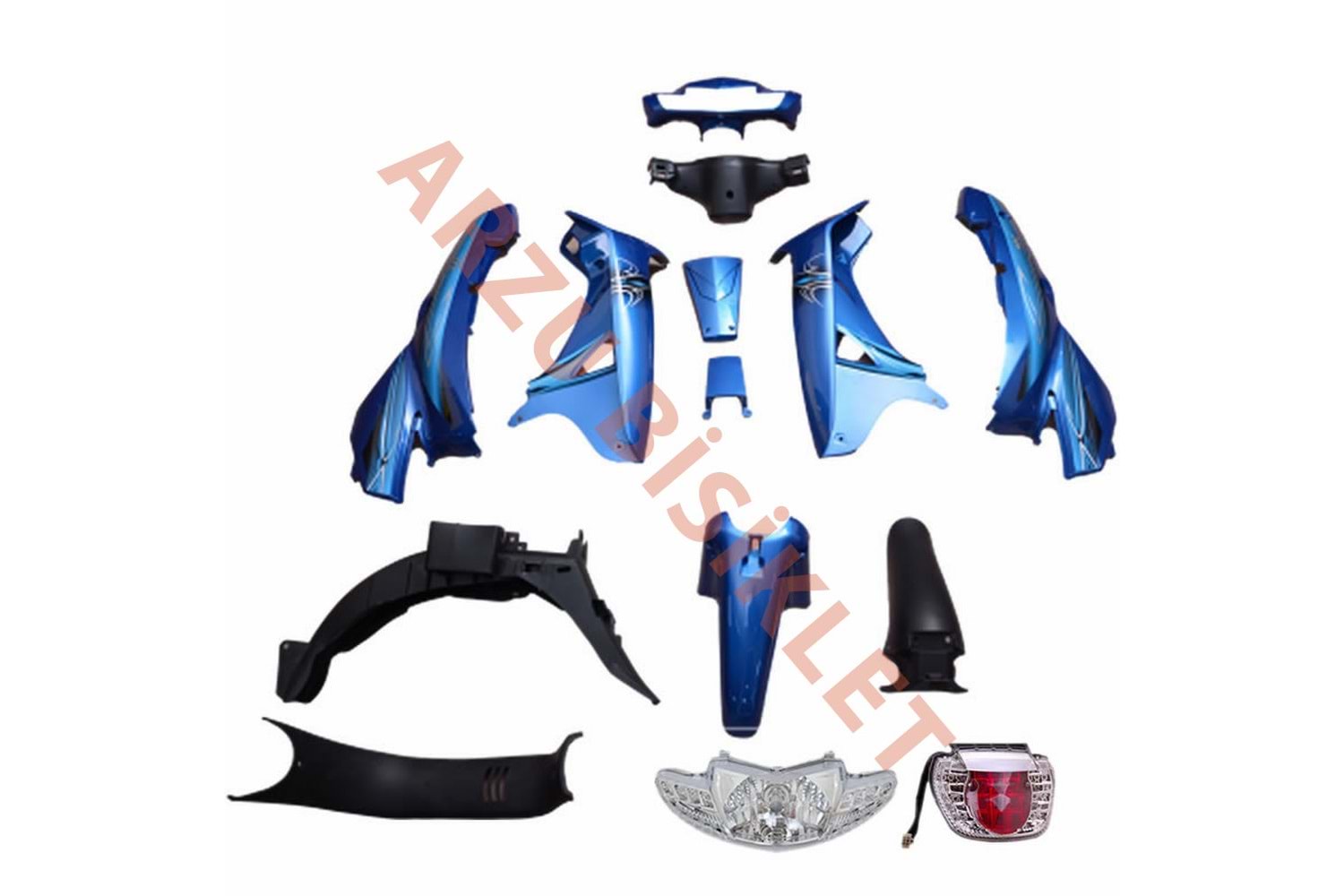 MONERO CUB 100 SFC MAVİ KAPORTA SET FAR STOP DAHİL