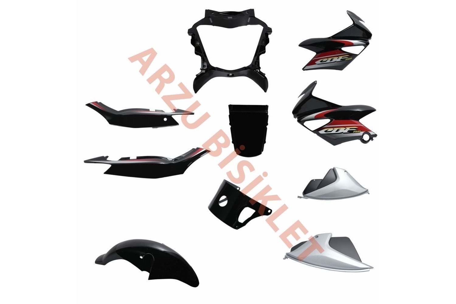 MONERO CBF 150 SİYAH KAPORTA SETİ